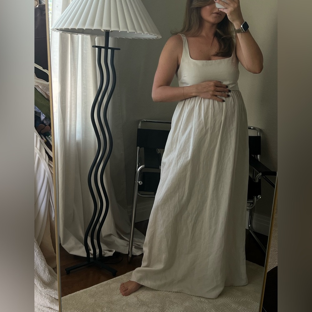 Zara linen maxi dress